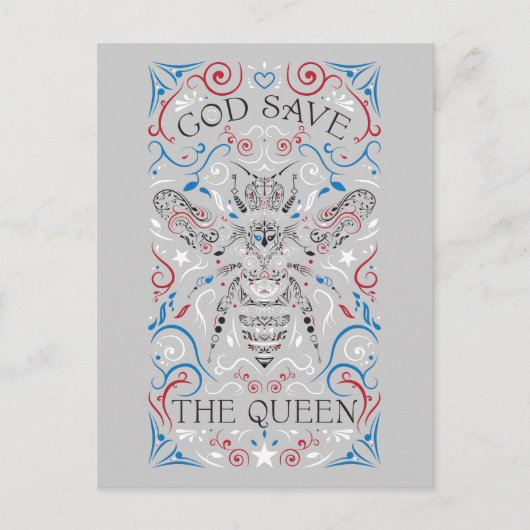 Gott rettete die Königin Postkarte (Vorderseite)
