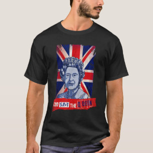 Gott Rettete die Königin von England Patriotisch B T-Shirt