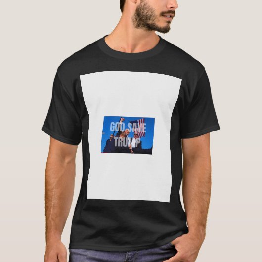 Gott Rettete Trump T-Shirt (Vorderseite)