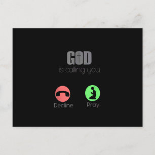 Gott ruft dich Bete Gebet Christlich Jesus Liebe Einladungspostkarte