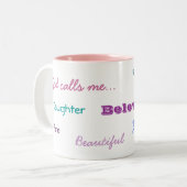 Gott ruft mich Tasse an (Vorderseite Links)