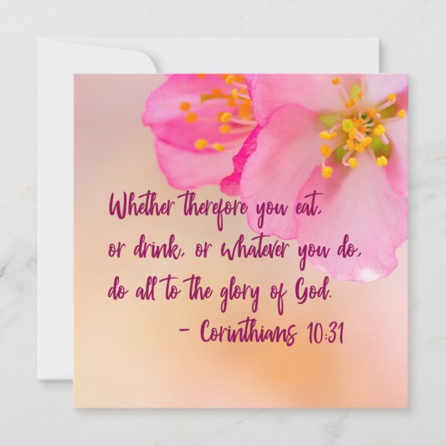 Gott Ruhm Christlich floral Inspiration (Vorderseite)