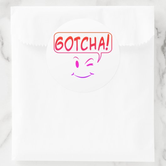 Gott! Runder Aufkleber (Tasche)