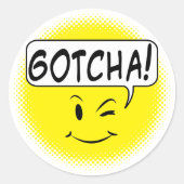 Gott! Runder Aufkleber (Vorderseite)