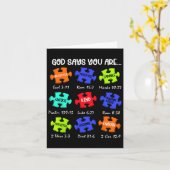 Gott sagt, du bist Autismus Bewusstsein Puzzle Kin Karte (Gelbe Blume)