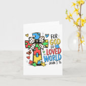 Gott sagt, du bist Bibelverse Christlich Autismus  Karte (Gelbe Blume)