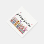 Gott sagt, du bist Christlich Serviette (Ecke)