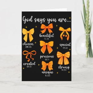 Gott sagt, du bist christliche Bibel Kokette Schle Karte