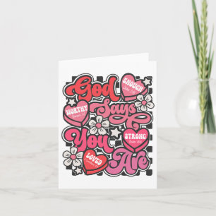 Gott sagt, du bist ein Christliches Valentinerkrau Karte