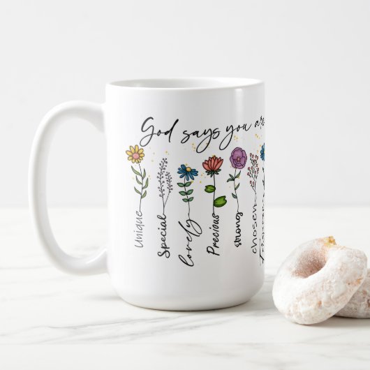 Gott sagt, du bist etwas Besonderes Kaffeetasse (Mit Donut)