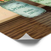 Gott sagt, du bist Gerbera & Hummingbirds Poster (Ecke)