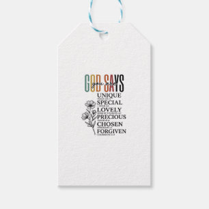 Gott sagt, du bist Glaube Blumen Vintage-Shirt-Des Geschenkanhänger
