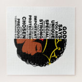 Gott sagt, du bist Melanin Christliche Sixenkönigi Puzzle (Horizontal)