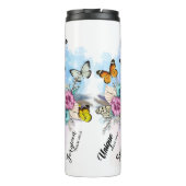 Gott sagt, du bist. . . Schmetterling und Blume Thermosbecher (Rückseite)