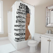 Gott sagt, du bist schwarze Königin Melanin Frau Duschvorhang (Beispiel)