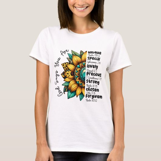 Gott sagt, du bist T-Shirt (Vorderseite)