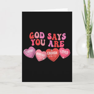 Gott sagt, du bist Valentinstag  Karte