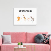 Gott sagt, du bist Wall Decor Leinwanddruck (Insitu (Wohnzimmer))