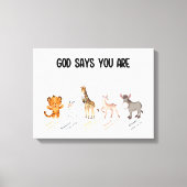 Gott sagt, du bist Wall Decor Leinwanddruck (Vorderseite)