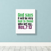 Gott sagt, es wird sehr schlecht für diejenigen, d leinwanddruck (Insitu (Holzboden))