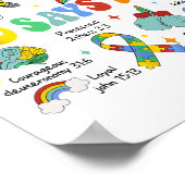 Gott sagt, ich bin Autismus Bewusstsein Kinder Chr Poster (Ecke)
