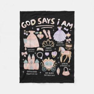 Gott sagt, ich bin Bibelvers der Prinzessin Christ Fleecedecke