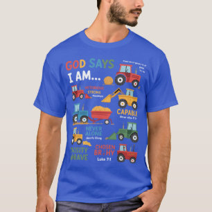 Gott sagt, ich bin Bibelvers Farm Traktor Landwirt T-Shirt