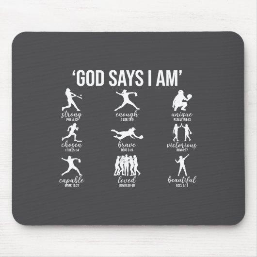 Gott sagt, ich bin Bibelvers religiös christlich S Mousepad (Vorne)