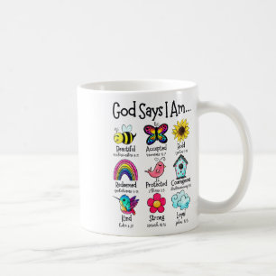 Gott sagt, ich bin Biene Frühling Christlich Lusti Kaffeetasse