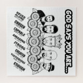 Gott sagt, ich bin Black King Melanin Man Bruh Bro Puzzle (Horizontal)