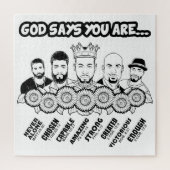 Gott sagt, ich bin Black King Melanin Man Bruh Bro Puzzle (Vertikal)