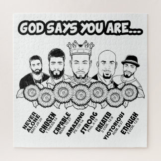 Gott sagt, ich bin Black King Melanin Man Bruh Bro Puzzle