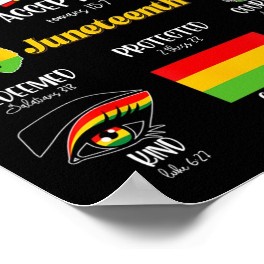 Gott sagt, ich bin Christlich Melanin Black Histor Poster (Ecke)