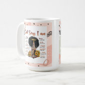 Gott sagt, ich bin Christlich Melanin Sista Black  Kaffeetasse (Vorderseite Links)