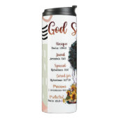 Gott sagt, ich bin Christlich Melanin Sista Black  Thermosbecher (Nach links gedreht)