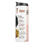 Gott sagt, ich bin Christlich Melanin Sista Black  Thermosbecher (Nach rechts gedreht)