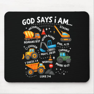 Gott sagt, ich bin christliche Bibelverse Jungen C Mousepad