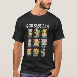 Gott sagt, ich bin christliche Jungen Mädchen Kind T-Shirt