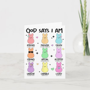 Gott sagt, ich bin christliche Jungen Mädchen Klei Karte