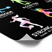 Gott sagt, ich bin Christliche Mädchen Teens Kinde Poster (Ecke)