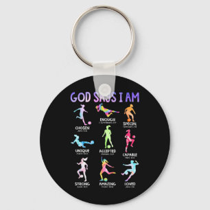 Gott sagt, ich bin Christliche Mädchen Teens Kinde Schlüsselanhänger