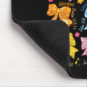 Gott sagt, ich bin Coquette Bow Floral Christlich Mousepad (Ecke)