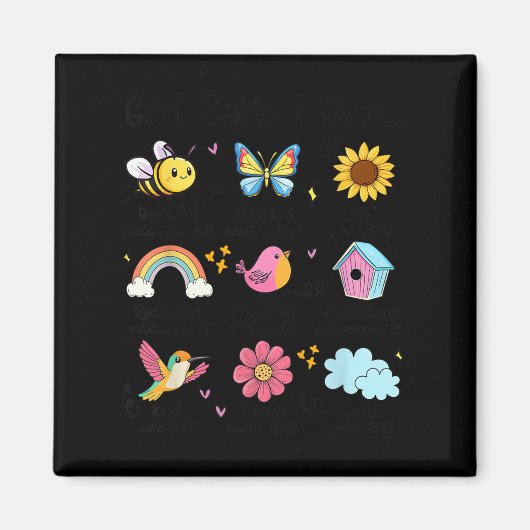 Gott sagt, ich bin der Frühling Christlichen Funny Magnet (Vorne)