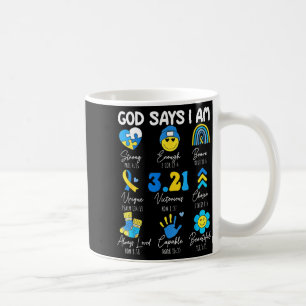 Gott sagt, ich bin ein christlicher Bibelvers Down Kaffeetasse