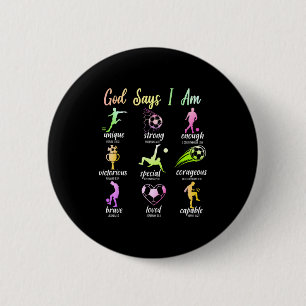 Gott sagt, ich bin ein christlicher Bibelvers reli Button