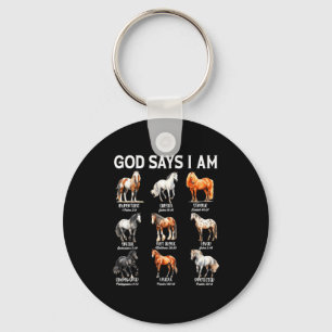 Gott sagt, ich bin ein Pferd, Christliches Mädchen Schlüsselanhänger