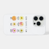 Gott sagt, ich bin florale Bestätigungsbibelstelle iPhone Hülle (Rückseite (Horizontal))