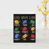 Gott sagt, ich bin Gebäude Brick Master Block Karte (Gelbe Blume)