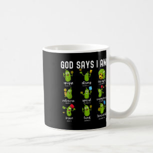 Gott sagt, ich bin Gurke Pickleball Bibelvers Chri Kaffeetasse