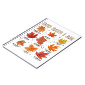 Gott sagt, ich bin Herbst Ernte Erntedank dankbar Notizblock (Linke Seite)